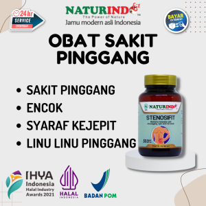 Obat Sakit Pinggang Yang Ampuh Syaraf Kejepit Encok Natur Indo Stenosifit Isi 50 Kapsul