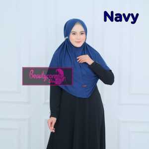 Hijab Instant Premium Navy - Kaos Polo Ester Premium Poliester Nyaman Size XL