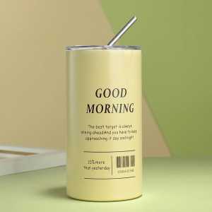 Mug Tumbler Stainless Steel 600ml dengan Sedotan - Desain Dual Wall Vacuum Anti Tumpah