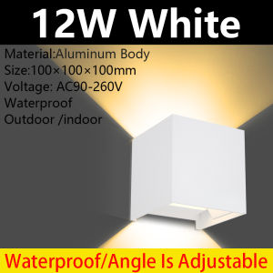 Led Wall Lamp 6W/12W IP65 Waterproof Aluminum Wall Light  For Bathroom Home Stair Garden Outdoor Indoor Lighting 1 Year Warranty