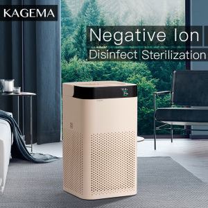 KAGEMA Negative Ion Ionizer HEPA Portable UV Air Purifier for Room Anti-Virus Anti-Odor Anti-Bacteria USB Rechargeable with Night Light 3-Speed Smart Mode Electronic Screen