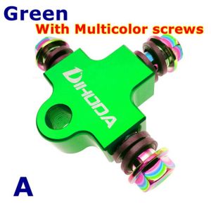 อะแดปเตอร์3ทางสำหรับสายท่อยางเบรกไฮดรอลิกแบบปรับแต่งรถจักรยานยนต์แบบสากลข้อต่อท่อ CNC ตัวทีออฟข้อต่อที