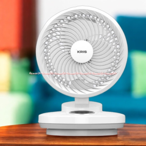 Kris 6inch Digital Table Fan White Remote Kipas Angin Meja 30watt Warna Putih Minimalis 15cm Swing Timer Krisbow