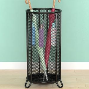 NAMSHEVA Metal Umbrella Holder Stand Type Drainage Design Storage Rack Durable Umbrella Barrel Home Entrance