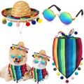 PAZNUL 9Pcs Tự làm Trang phục của ngỗng hiên nhà Mexico Màu sắc rực rỡ Polyester Bộ quần áo Lawn Goose Độc đáo Quần áo Garden Goose Đồ dùng tiệc tùng. 