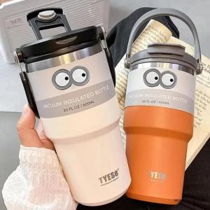 TYESO 600/750/900/1050/1200ML Coffee Cup Thermo Water Bottle Car Travel Mug Vacuum Flask Cold And Hot Double-layer Insulated Cup2026