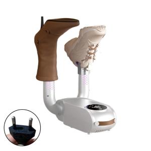 เครื่องเครื่องเป่าให้รองเท้าแห้งแบบพับได้ขนาดกะทัดรัดฟังก์ชันจับเวลากระจายความร้อนอัจฉริยะทำงานแบบสัมผัสสม่ำเสมอสำหรับใช้ภายในอาคาร