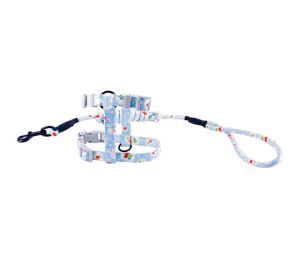 [Siêu Đẹp] Dây dắt kèm Yếm phong cách Nhật Bản cho chó mèo