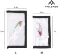 Fishing Lure Wraps 12PCS Clear See-Through PVC Fishing Lure Covers Protect Children Pets and Fishermen Safe from Sharp Hook Transparent Lures Fishing Bait Hook Storage 6L+6M. 