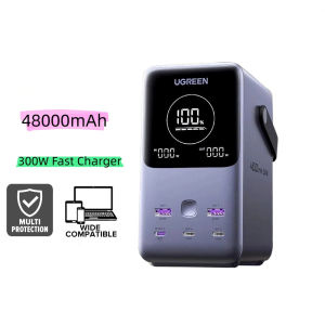 UGREEN 48000mAh 300W 5 Port Power Bank Digital Display Portable Charger Fast Charging Powerbank iPhone Macbook Laptop GENTLE REMINDER OVERSEAS ITEM NO CHANGE OF MIND RETURN