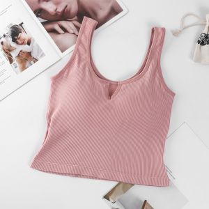 GD summer Womens Camisole Solid Color Tank Top For sleeveless tank top for women padded