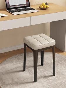 Yulingyuan Home Dining Chair Nordic Light Luxury Soft Bag Stool Modern Minimalist Stackable Dining Table Chair Living Room Plastic High Bench