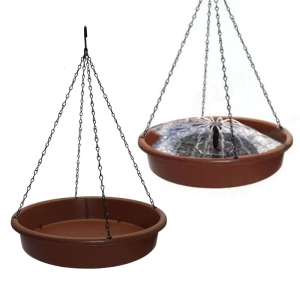 Hanging Bird Feeders Bird Bath Seed Feeders Solar Powering Bird Fountain for Outside Hummingbirds Feeders for Outdoors