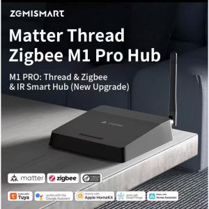 New M1 Pro Matter Gateway Tuya Zigbee Smart Hub IR Control 128 Devices LAN 2.4G WiFi