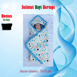 Bonus Tas !!! Selimut Bayi Topi Karakter Murah Tebal Dan Lembut