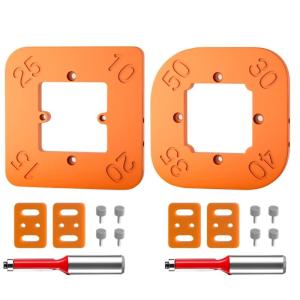 2Pieces Multipurpose Round Corner Radius Jigs Router Templates for Woodworking Projects with Multiple Rounded Angled