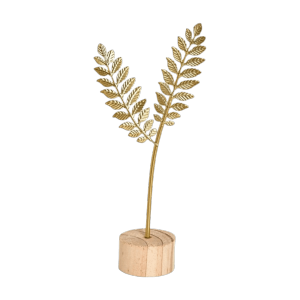 SELLYER Flower Wrought Iron Ornaments Metal Art Wood Base Ornaments Light Luxury Home Decoration Miniature Figurines Office