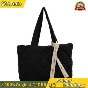 【Free Shipping】 Large Nylon Tote Bag for Women Stylish Casual Sports and College Bag with Multiple Compartments and Lightweight Design