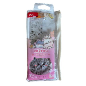 Bộ thước học sinh sinh viên Deli G008/9597/H657 - Dụng cụ học sinh chất lượng - giao màu ngẫu nhiên