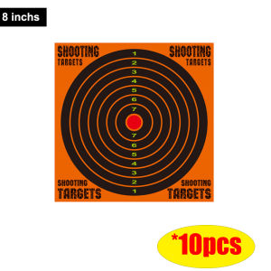 10pcs Adhesive Shooting Targets Reactive Splatter Paper Target Sticker Shooting Fluorescence Aim Paper