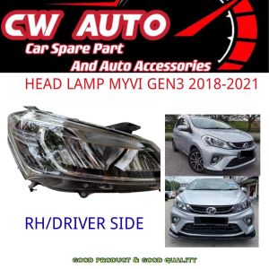PERODUA MYVI GEN3 2018-2021 MYVI D20N HEAD LAMP LED HEAD LIGHT LAMPU DEPAN LAMPU BESAR