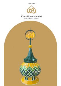 KUBAH MASJID MODERN/DEKORATIF 50CM