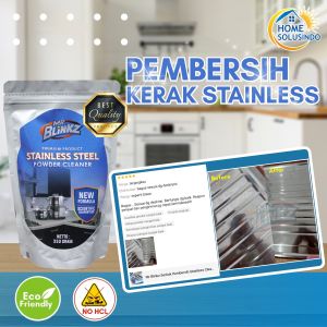 Serbuk Pembersih Kerak Stainless Steel Mr Blinkz Stainless Cleaner Pembersih Kran Shower Bak Cuci