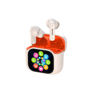 MeeGoo ANC/ENC Noise Cancelling Bluetooth Wireless Headset Touch Screen Smart Color Screen Charging Case IPX5 Touch Waterproof Call