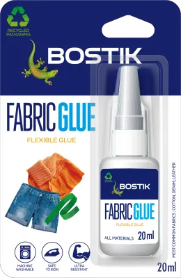 Bostik Fabric Glue Strong Adhesive Repair 20ml
