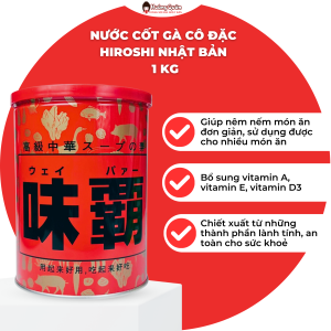 Nước Cốt Gà Hầm Xương Cô Đặc HIROSHI Nhật Bản 500g-1kg
