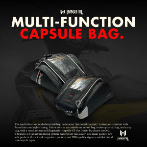 Immortal Capsule Bag Underbone/Tail Bag /Tank Bag | Center Bag Multi Function for all Types of Motor Motorcycle | Riders