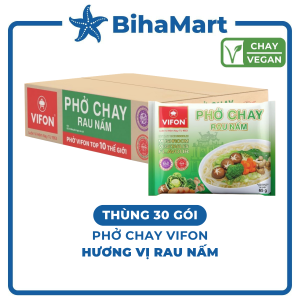 [THÙNG 30 GÓI] - VIFON - Phở Vifon hương vị Chay rau nấm Vifon phở chay rau nấm Vifon Phở ăn liền Vifon Phở chay Vifon (65g/gói)