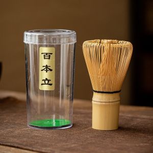 MLADEN Bamboo Chasen Japanese Matcha Whisk Brush Bamboo Scoop Whisk Holder Natural Bamboo Brush