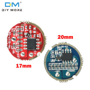 diymore DC 3.7-4.2V Single-Speed Flashlight Driver Board Flashlight DIY Component Compatible with 6-15W LEDs 17/20mm