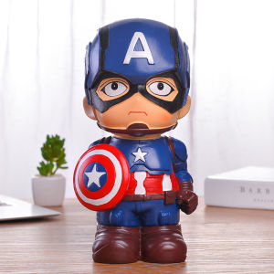 Marvel Piggy Bank Spider Man Iron Man Cute Doll Piggy Bank Coins Storage Box Home Desktop Decor Children Toy Money Saving Boxes Birthday Gift for Kids Christmas