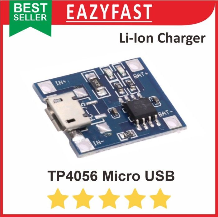 Modul TP4056 Micro USB Charger Baterai Lithium 18650 Charging Module ...