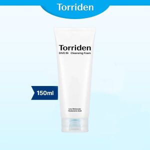 Torriden DIVE-IN Cleansing Foam 150ml Gentle Hydrating Deep Cleanser with Low Molecular Hyaluronic Acid Daily Face Wash for All Skin Types
