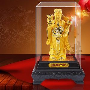 TƯỢNG THẦN TÀI VẼ VÀNG THU HÚT TÀI LỘC HỘP QUÀ SANG TRỌNG TẶNG TÂN GIA  KHAI TRƯƠNG