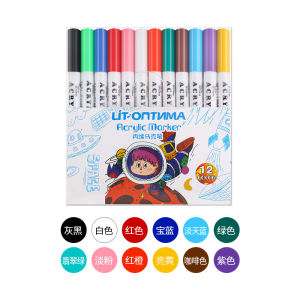 LYZRC Acrylic Marker 24 Color Water-based Marker Stone Painting Brush New Press Free Outdoor Art Ceramic Pen Gifts for Boys and Girls