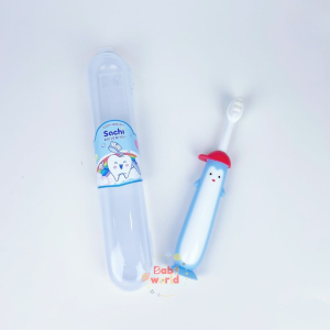 (TẶNG Khăn Sữa) Bàn Chải Đánh Răng Cho Bé Sachi Lông Tơ Siêu Mịn Kháng Khuẩn Tự Nhiên Giúp Làm Sạch Sâu An Toàn Nướu Lợi Bé Yêu