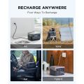 EcoFlow River 2 แบตเตอรี่สำรองพกพา 256Wh Portable Power Station 300W รองรับการชาร์จเร็ว 0-100% ใน 1 ชั่วโมง. 