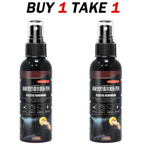 KASP Plastic Renewing Spray for Car and Motorcycle - Restores Protect Shine - 120ml - Non-Greasy Formula - Easy to Use - Before After Comparison