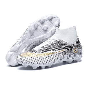 Boys Girls Soccer Cleats Womens Outdoor TF Soccer Shoes Big Kids Boys FG Football Boots Training Black Football Cleats