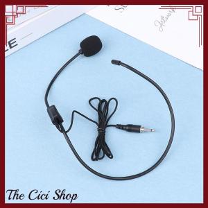 [The Cici Shop] Portable Screw Thread Head-mounted Headset Microphone Wired 3.5mm Plug Speech Headset Mic For Teaching Meeting Bee Ear Mic