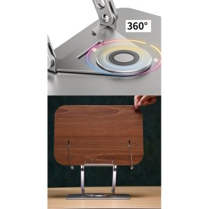 R8 Giá kê đọc sách để bàn từ hợp kim nhôm và mika chất lượng cao kiêm kê ipad laptop để bàn điều chỉnh độ cao.