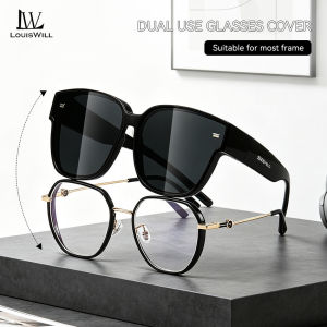 LouisWill Sunglasses Cover TAC Polarized Sunglasses UV400 Eyewear Polarized Wraparound Sunglasses Fit Over Light Glasses Anti-Glare Cover Over Sun Glasses for Outdoor Travel Driving