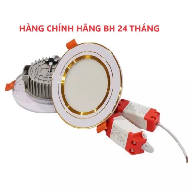 [ COMBO 10 ĐÈN GIÁ RẺ ] Đèn led âm trần 7w 3 chế độ sáng - đèn mắt trâu phi 90 đế đúc loại I siêu sáng
