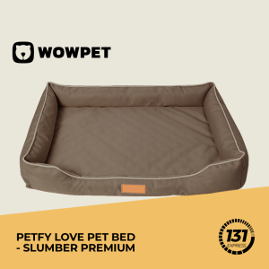 WOWPET Petfy Love Slumber Premium Pet Bed - 900D Oxford Waterproof Chew-Resistant All-Season Dog & Cat
