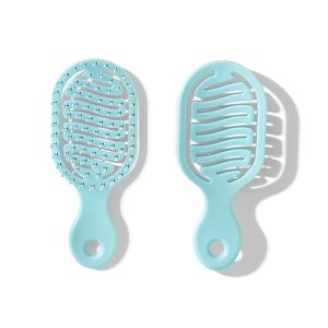 PLNBFG Portable Mini Travel Hair Comb Anti-Static with Lanyard Pocket Hollow Hair Comb Nylon Bristles Mini Track Hairbrush Women
