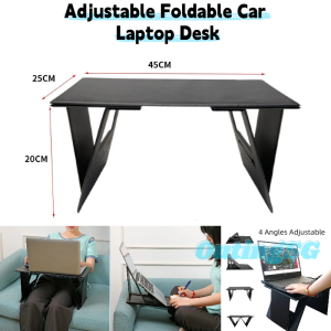Foldable Laptop Lap Desk Adjustable Angle Ergonomic Laptop Stand Portable Bed & Car Table for Work Study